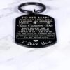 Roll over image to zoom in Valentines Day Gifts for Men To My Man Keychain Anniversary for Him Husband Gifts from Wife Birthday Gifts for Boyfriend Groom Fiance Engagement Wedding Present Jewelry Key Ring - Image 5