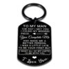 Roll over image to zoom in Valentines Day Gifts for Men To My Man Keychain Anniversary for Him Husband Gifts from Wife Birthday Gifts for Boyfriend Groom Fiance Engagement Wedding Present Jewelry Key Ring