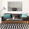Winpeak Art Hand Painted Modern Textured White Flower Oil Painting on Canvas Abstract Floral Artwork - Image 8