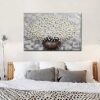 Winpeak Art Hand Painted Modern Textured White Flower Oil Painting on Canvas Abstract Floral Artwork - Image 5