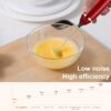 Rechargeable Milk Frother Handheld Electric Foam Maker with Stainless Whisk 3 Speed for Bulletproof Coffee Latte Cappuccino Hot Chocolate Black Extra 16 Pcs Art Stencils (Red) - Image 3