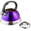 Mr. Coffee Flintshire Stainless Steel Whistling Tea Kettle W/Nylon Handle, 1.75-Quart, Metallic Purple - Image 2