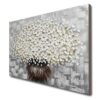 Winpeak Art Hand Painted Modern Textured White Flower Oil Painting on Canvas Abstract Floral Artwork - Image 2