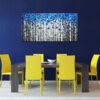 Textured Forest Abstract Canvas Wall Art Hand Painted Modern Blue Tree Oil Painting for Decoration - Image 8