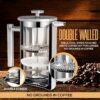 French Coffee Press - Double Wall 100% Stainless Steel - 32 Oz - by Utopia Kitchen - Image 4
