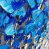 Textured Forest Abstract Canvas Wall Art Hand Painted Modern Blue Tree Oil Painting for Decoration - Image 4