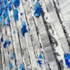 Textured Forest Abstract Canvas Wall Art Hand Painted Modern Blue Tree Oil Painting for Decoration - Image 5