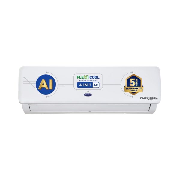 Carrier 1.5 Ton 3 Star AI Flexicool Inverter Split AC (Copper, Convertible 4-in-1 Cooling,High Density Filter, Auto Cleanser, 2023 Model,ESTER Exi - CAI18ER3R32F0,White)