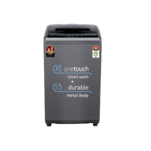 Panasonic 6 Kg 5 Star Fully-Automatic Top Load Washing Machine ( NA-F60LF1HRB, Grey, Durable Metal Body, 8 Wash Program, Aquabeat wash technology, One touch smart wash, 2022 model)