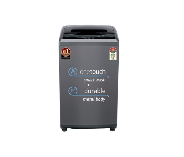 Panasonic 6 Kg 5 Star Fully-Automatic Top Load Washing Machine ( NA-F60LF1HRB, Grey, Durable Metal Body, 8 Wash Program, Aquabeat wash technology, One touch smart wash, 2022 model)