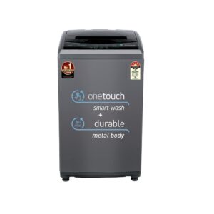 Panasonic 6 Kg 5 Star Fully-Automatic Top Load Washing Machine ( NA-F60LF1HRB, Grey, Durable Metal Body, 8 Wash Program, Aquabeat wash technology, One touch smart wash, 2022 model)