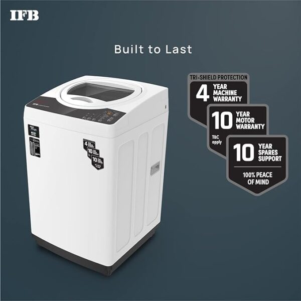 IFB 6.5 Kg 5 Star Fully Automatic Top Load Washing Machine Aqua Conserve (TL-REWS 6.5KG AQUA, White, 2X Power Steam, 4 Years Comprehensive Warranty) - Image 5