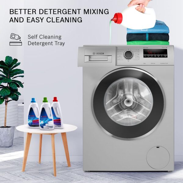 Bosch 8 kg 5 Star Fully-Automatic Front Loading Washing Machine (WAJ28262IN, Silver, AI active water plus, In-Built Heater) - Image 6