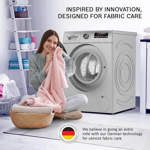 Bosch 8 kg 5 Star Fully-Automatic Front Loading Washing Machine (WAJ28262IN, Silver, AI active water plus, In-Built Heater) - Image 4