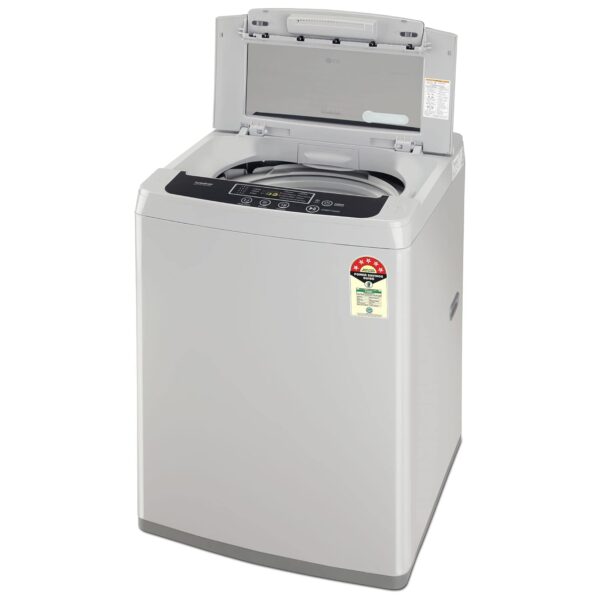 LG 8 Kg 5 Star Inverter TurboDrum Fully Automatic Top Loading Washing Machine (T80SKSF1Z, Waterfall Circulation, Digital Display, Middle Free Silver) - Image 10