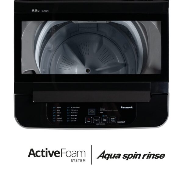 Panasonic 6.5 Kg 5 Star Fully-Automatic Top Load Washing Machine (2022 Model, NA-F65LF2MRB, Grey, 12 Wash Program, Active Foam Wash Technology, Antibacterial Water Inlet) - Image 4