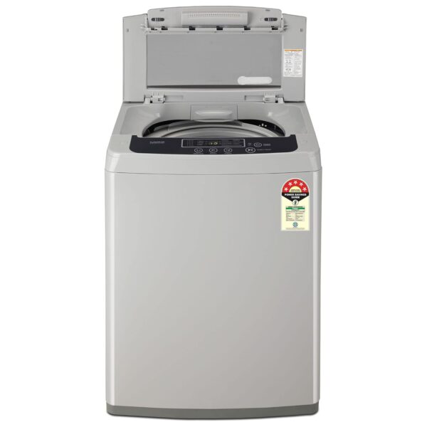 LG 8 Kg 5 Star Inverter TurboDrum Fully Automatic Top Loading Washing Machine (T80SKSF1Z, Waterfall Circulation, Digital Display, Middle Free Silver) - Image 8