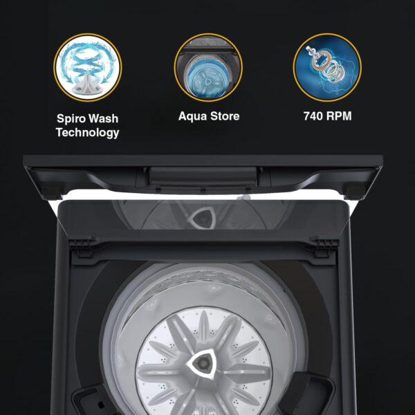 Whirlpool 6.5 Kg Royal Fully-Automatic Top Loading Washing Machine (WM ROYAL 6.5 GREY 5YMW, ZPF Technology) - Image 4