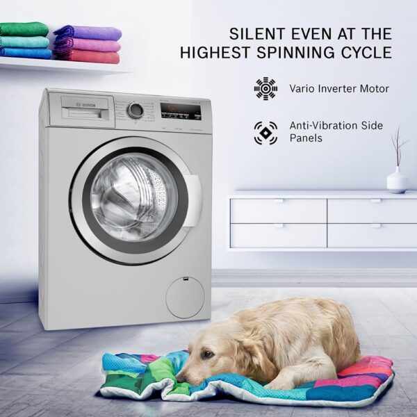 Bosch 7 kg 5 Star Fully-Automatic Front Loading Washing Machine (WAJ2416SIN, Silver, AI active water plus, In-Built Heater) - Image 7