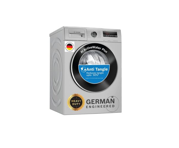Bosch 8 kg 5 Star Fully-Automatic Front Loading Washing Machine (WAJ28262IN, Silver, AI active water plus, In-Built Heater)