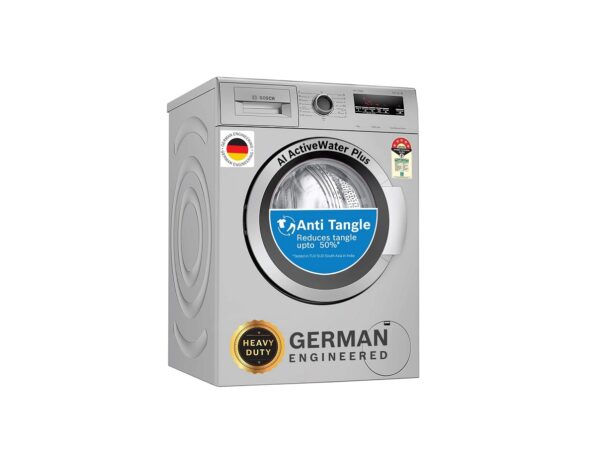 Bosch 7 kg 5 Star Fully-Automatic Front Loading Washing Machine (WAJ2416SIN, Silver, AI active water plus, In-Built Heater)