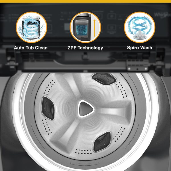 Whirlpool 6.5 Kg 5 Star StainWash Royal Plus Fully Automatic Top Load Washing Machine (SW ROYAL PLUS 6.5 (H) GREY 10YMW with In-Built Heater) - Image 3