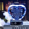 YWHL Gifts for Girlfriend Romantic Meaningful to My Girlfriend Engraved Crystal Keepsake Presents for Her with Led Light Valentine Day Anniversary Birthday Gift for Girlfriend - Image 3